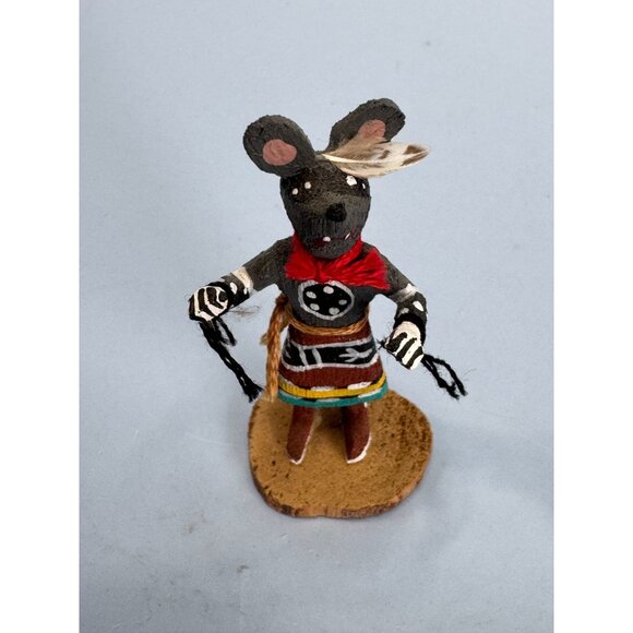 2 Native American Miniature Hopi Kachina Dolls 2 1/2" Tall Handcrafted & Signed - Picture 2 of 8